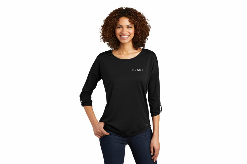 PLACE | OGIO® Ladies Gravitate Scoop 3/4-Sleeve