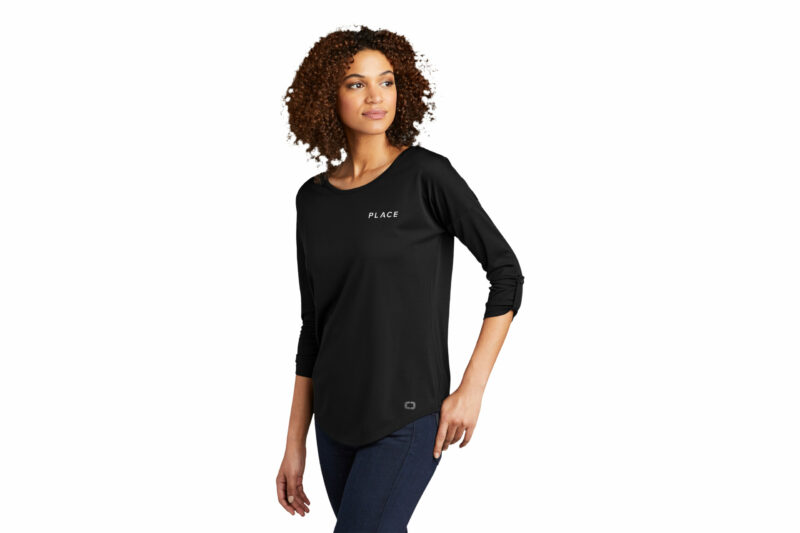 PLACE | OGIO® Ladies Gravitate Scoop 3/4-Sleeve - Image 2