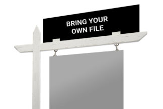 PLACE | Durabond LTE 'Bring-Your-Own-File' Sign Riders 24″ x 6″