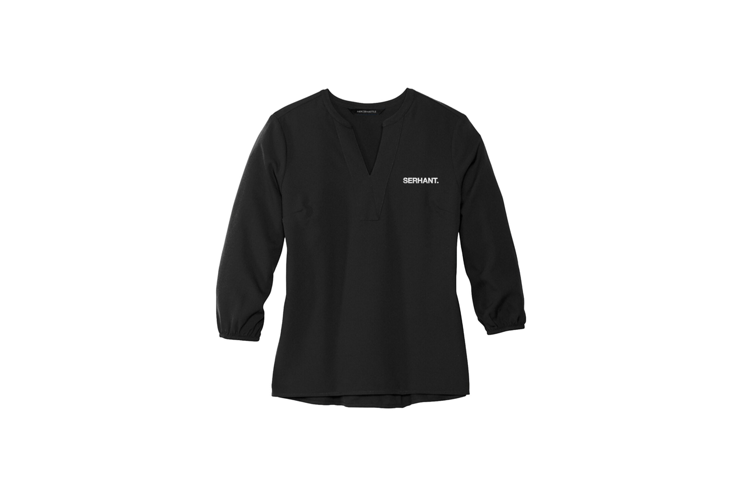 Serhant | Mercer+Mettle® Women's Stretch Crepe Long Sleeve Camp Blouse - Image 3